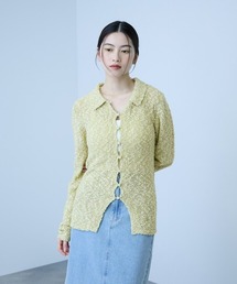 VICKY | ツイード風MIXスラブポロカーデ≪手洗い可能≫(カーディガン/ボレロ)