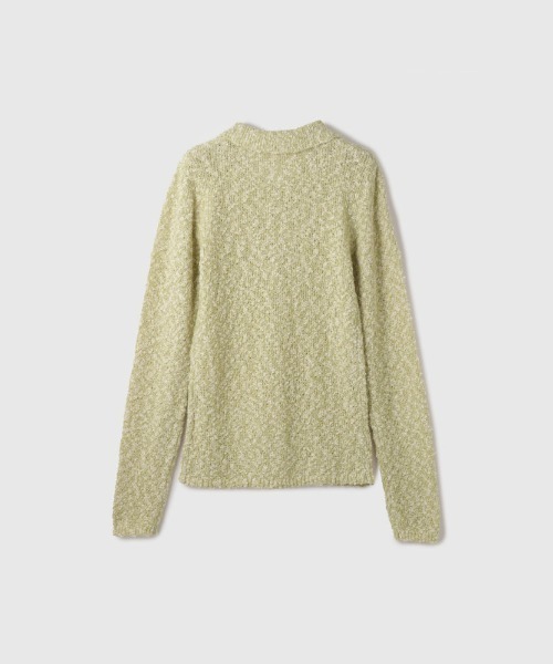 VICKY（ビッキー）の「ツイード風MIXスラブポロカーデ≪手洗い可能≫（カーディガン/ボレロ・レディース・チャコールグレー/ベージュ/グリーン・M）」の7枚目の写真