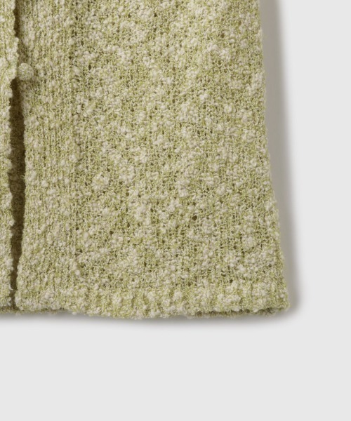 VICKY（ビッキー）の「ツイード風MIXスラブポロカーデ≪手洗い可能≫（カーディガン/ボレロ・レディース・チャコールグレー/ベージュ/グリーン・M）」の10枚目の写真