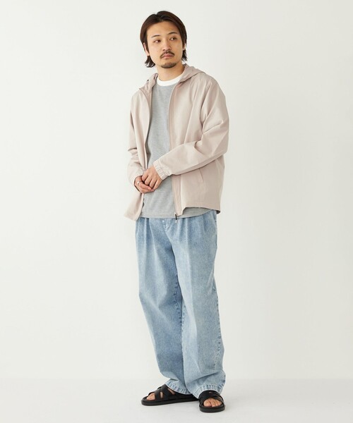SHIPS Colors(シップス カラーズ)の「SHIPS Colors:〈抗菌防臭・速乾・紫外線軽減〉サッカー ジップ パーカー◇(ブルゾン・メンズ・ネイビー/ダークグレー/ナチュラル・MEDIUM/X-LARGE/LARGE)」の14枚目の写真
