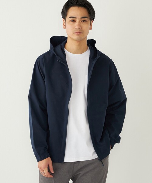 SHIPS Colors(シップス カラーズ)の「SHIPS Colors:〈抗菌防臭・速乾・紫外線軽減〉サッカー ジップ パーカー◇(ブルゾン・メンズ・ネイビー/ダークグレー/ナチュラル・MEDIUM/X-LARGE/LARGE)」の7枚目の写真