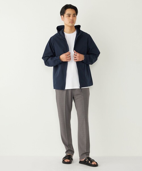 SHIPS Colors(シップス カラーズ)の「SHIPS Colors:〈抗菌防臭・速乾・紫外線軽減〉サッカー ジップ パーカー◇(ブルゾン・メンズ・ネイビー/ダークグレー/ナチュラル・MEDIUM/X-LARGE/LARGE)」の5枚目の写真