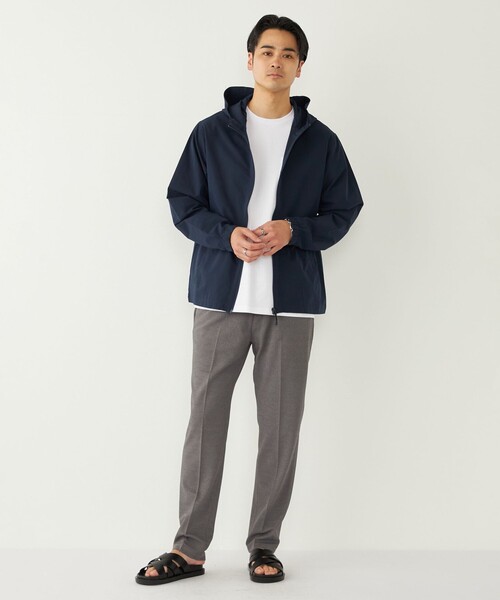 SHIPS Colors(シップス カラーズ)の「SHIPS Colors:〈抗菌防臭・速乾・紫外線軽減〉サッカー ジップ パーカー◇(ブルゾン・メンズ・ネイビー/ダークグレー/ナチュラル・MEDIUM/X-LARGE/LARGE)」の4枚目の写真