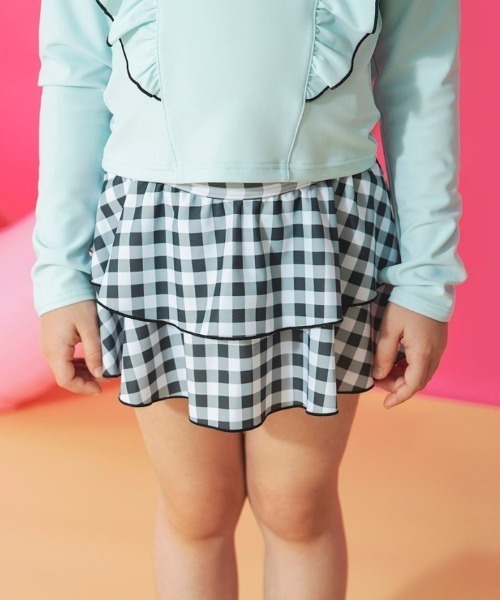 BRANSHES（ブランシェス）の「【水着 / SWIM / WEB限定】長袖ラッシュガード＆スカパン２点セット（水着・キッズ・サックスブルー/サーモンピンク/ピンク/ライトグリーン・100/130/120/110/90）」の8枚目の写真