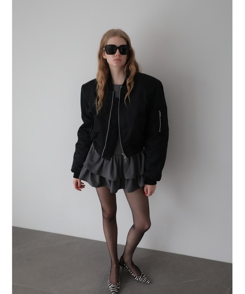 AMOMMA(アモマ)の「PADDED MA-1 JACKET(MA-1・レディース・ブラック・FREE)」の7枚目の写真