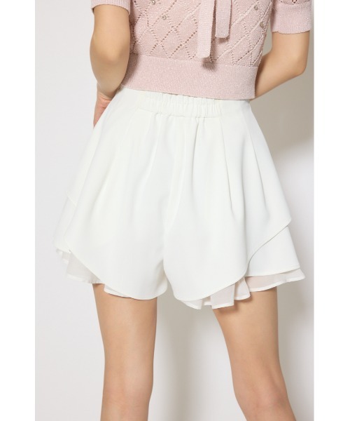 rienda（リエンダ）の「レイヤードパターンジャストウエストスコートショートパンツ 春服（その他パンツ・レディース・ブラック/ベージュ/ホワイト・X-SMALL/SMALL/MEDIUM）」の12枚目の写真