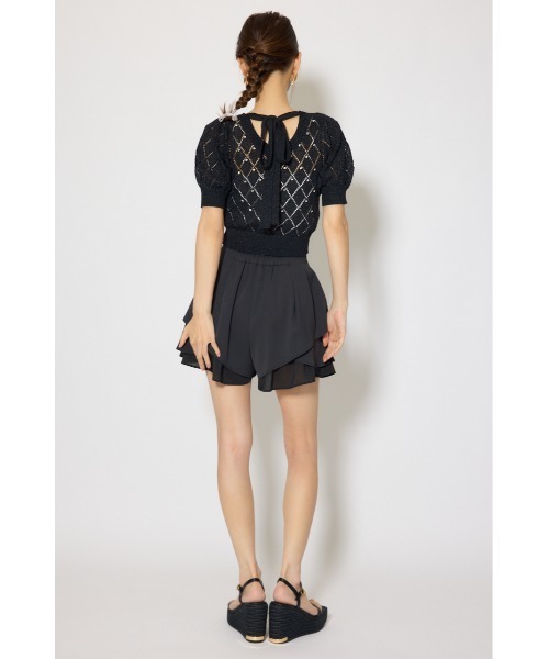 rienda（リエンダ）の「レイヤードパターンジャストウエストスコートショートパンツ 春服（その他パンツ・レディース・ブラック/ベージュ/ホワイト・X-SMALL/SMALL/MEDIUM）」の17枚目の写真