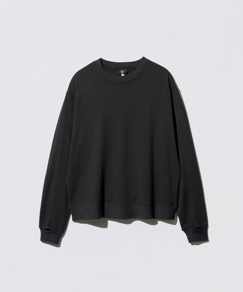 STONEMASTER(ストーンマスター )の「WASHABLE JAPANESE WOOL L/S TEE|ウォッシャブルジャパニーズウールロングスリーブTシャツ(Tシャツ/カットソー・メンズ・チャコール/グレー・S/L/XL/M)」の2枚目の写真