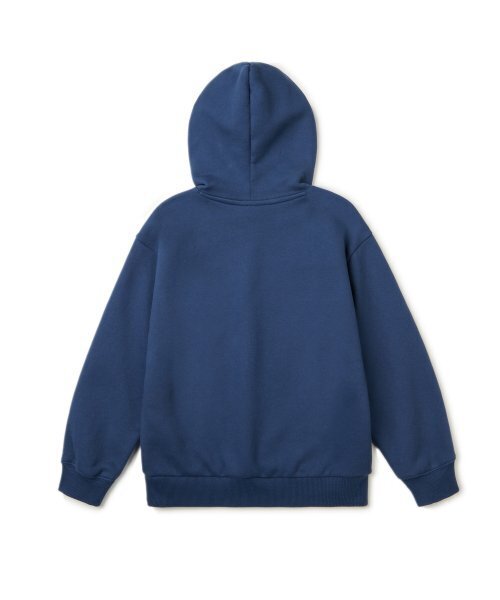 MUSINSA STANDARD KIDS（ムシンサスタンダードキッズ）の「起毛オーバーサイズフードパーカー ジップアップ [ダスティブルー]（ブルゾン・レディース・その他・100/120/110）」の9枚目の写真