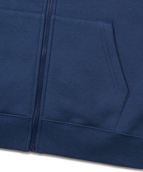 MUSINSA STANDARD KIDS（ムシンサスタンダードキッズ）の「起毛オーバーサイズフードパーカー ジップアップ [ダスティブルー]（ブルゾン・レディース・その他・100/120/110）」の3枚目の写真