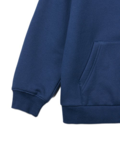 MUSINSA STANDARD KIDS（ムシンサスタンダードキッズ）の「起毛オーバーサイズフードパーカー ジップアップ [ダスティブルー]（ブルゾン・レディース・その他・100/120/110）」の2枚目の写真