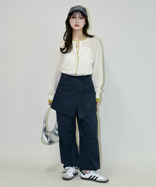 PUBLUX(パブリュクス)の「PUBLUX/パブリュクス 2WAY 巻きスカート 付き ナイロンパンツ 限定展開(その他パンツ・レディース・ブラウン/ネイビー/ベージュ・フリ-)」の22枚目の写真