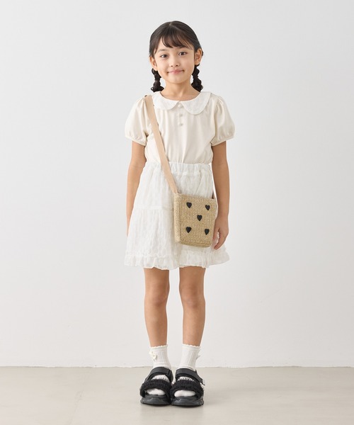 ROPE' PICNIC(ロペピクニック)の「【KIDS/キッズ】インナーパンツ付きレースギャザースカート/セットアップ対応(スカート・キッズ・キナリ/ブラック・L/M/S)」の11枚目の写真