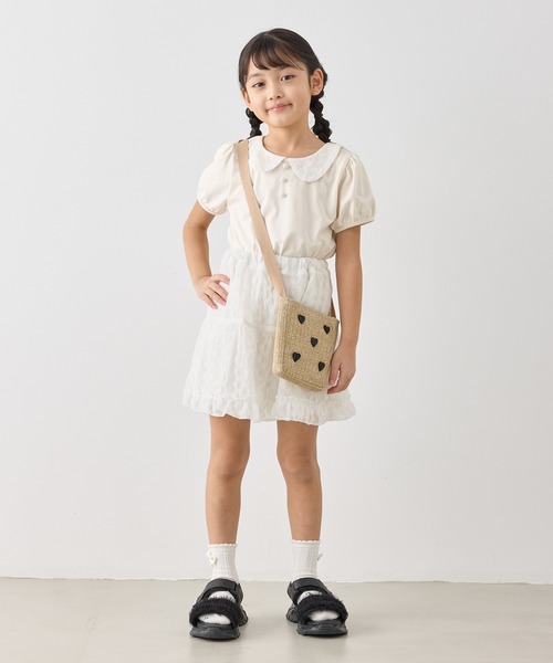 ROPE' PICNIC(ロペピクニック)の「【KIDS/キッズ】インナーパンツ付きレースギャザースカート/セットアップ対応(スカート・キッズ・キナリ/ブラック・L/M/S)」の12枚目の写真