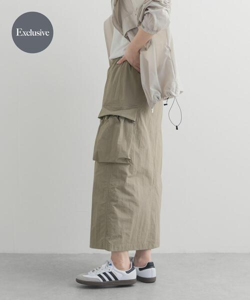 Snow Peak（スノーピーク）の「『別注』Snow Peak Apparel×DOORS　 NYLON WASHER SKIRT（スカート・レディース・ベージュ系その他/チャコールグレー/ブラック・ONE）」の3枚目の写真
