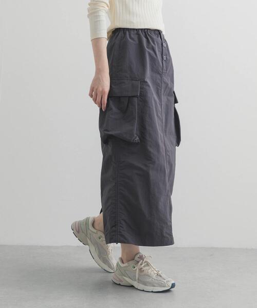 Snow Peak（スノーピーク）の「『別注』Snow Peak Apparel×DOORS　 NYLON WASHER SKIRT（スカート・レディース・ベージュ系その他/チャコールグレー/ブラック・ONE）」の12枚目の写真
