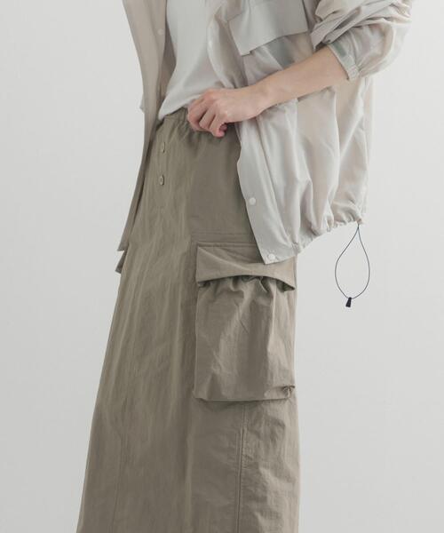 Snow Peak（スノーピーク）の「『別注』Snow Peak Apparel×DOORS　 NYLON WASHER SKIRT（スカート・レディース・ベージュ系その他/チャコールグレー/ブラック・ONE）」の16枚目の写真