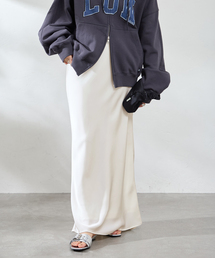 U by SPICK&SPAN | 《追加》サテンロングスカート(スカート)