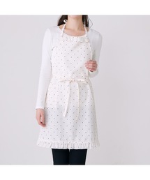 Francfranc（フランフラン）の「ドットフリル フルエプロン アイボリー（エプロン）」