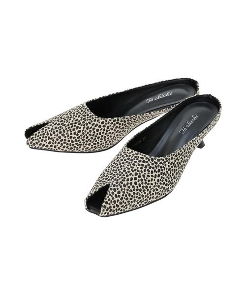 Te chichi（テチチ）の「フロントオープンミュール（パンプス・レディース・ピンク/ベージュ/ブラック・37/38）」の3枚目の写真