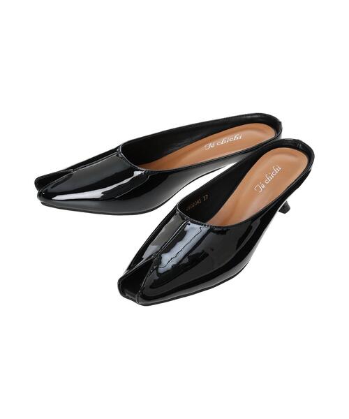 Te chichi（テチチ）の「フロントオープンミュール（パンプス・レディース・ピンク/ベージュ/ブラック・37/38）」の2枚目の写真