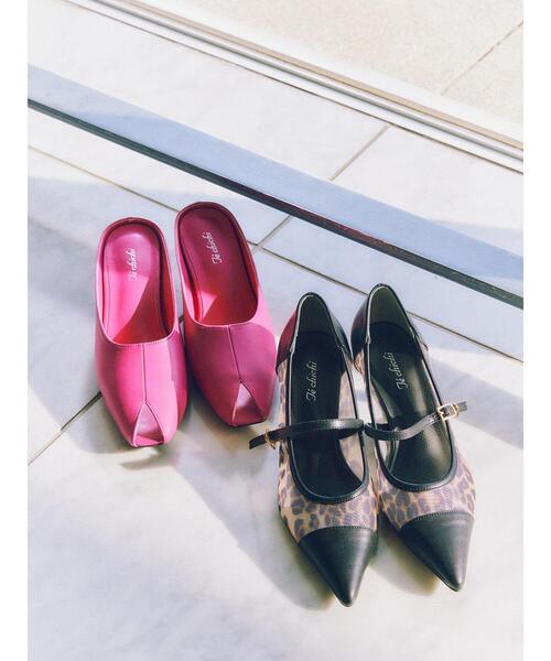 Te chichi（テチチ）の「フロントオープンミュール（パンプス・レディース・ピンク/ベージュ/ブラック・37/38）」の4枚目の写真