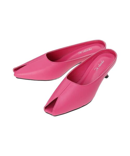 Te chichi（テチチ）の「フロントオープンミュール（パンプス・レディース・ピンク/ベージュ/ブラック・37/38）」の5枚目の写真