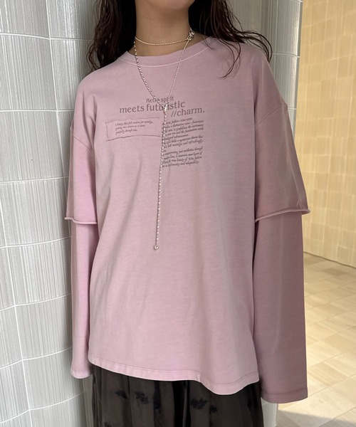 Ameri(�A����)�́�ZOZOTOWN���聄VINTAGE LIKE LAYARD LONG TEE(T�V���c/�J�b�g�\�[)