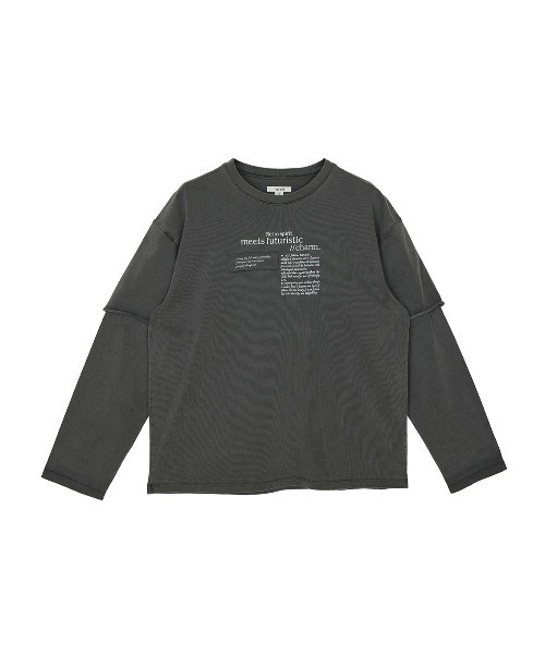 Ameri（アメリ）の「＜ZOZOTOWN限定＞VINTAGE LIKE LAYARD LONG TEE（Tシャツ/カットソー・レディース・ピンク/カーキ/チャコールグレー・FREE）」の16枚目の写真