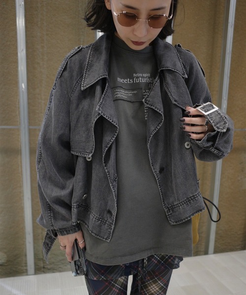 Ameri（アメリ）の「＜ZOZOTOWN限定＞VINTAGE LIKE LAYARD LONG TEE（Tシャツ/カットソー・レディース・ピンク/カーキ/チャコールグレー・FREE）」の6枚目の写真