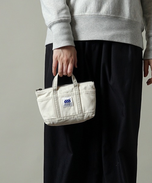 MADDEN(メデン)の「【MADDEN】12oz キャンバス ミニポーチ MDPM-04(ハンドバッグ・メンズ・ブラック×グレー/キナリ/サックスブルー/ピンク・ONE SIZE)」の2枚目の写真