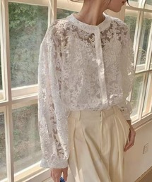 aimoha（アイモハ）の「フラワーレース シアーカーディガン＆キャミソールセット (SS)（アンサンブル）」