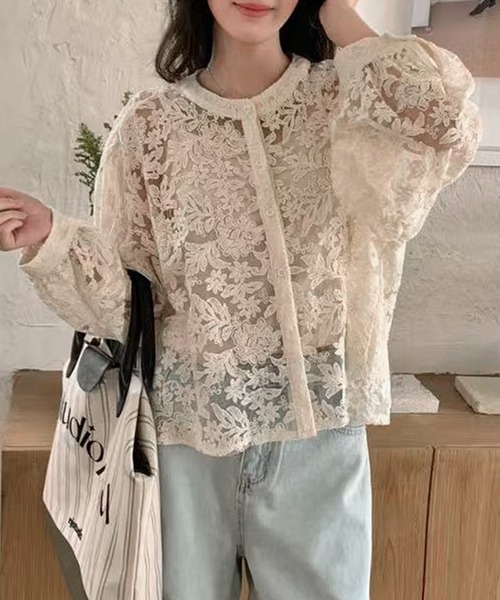 aimoha(アイモハ)の「フラワーレース シアーカーディガン&キャミソールセット (SS)(アンサンブル・レディース・ホワイト/ライトベージュ・FREE)」の17枚目の写真