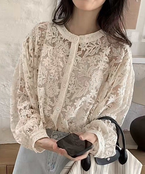aimoha(アイモハ)の「フラワーレース シアーカーディガン&キャミソールセット (SS)(アンサンブル・レディース・ホワイト/ライトベージュ・FREE)」の18枚目の写真