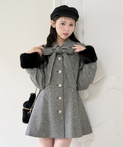 NICE CLAP 2way リボンミドルコート アイボリー　Sサイズ 105477520_8_d_240.jpg