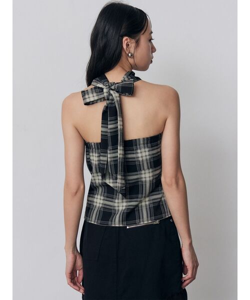 MURUA(ムルーア)の「マルチwayチェックベアブラウス(Tシャツ/カットソー・レディース・ブラウン/ネイビー/ブラック・FREE)」の19枚目の写真