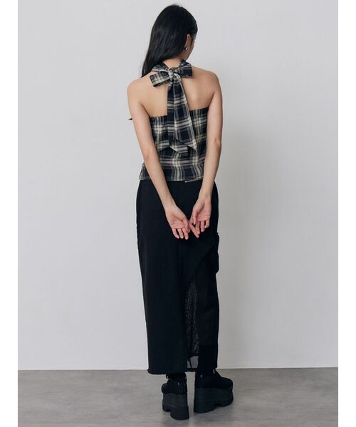 MURUA（ムルーア）の「マルチwayチェックベアブラウス　夏服（Tシャツ/カットソー・レディース・ブラウン/ネイビー/ブラック・FREE）」の22枚目の写真