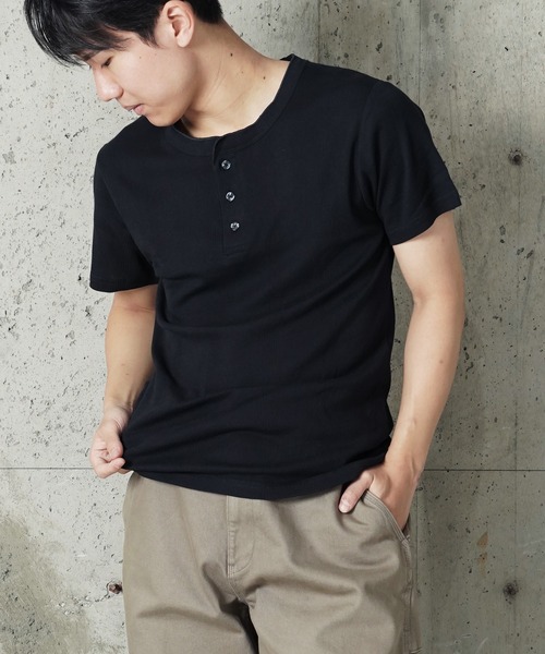 MILLER（ミラー）の「"02"≪Robert P. Miller≫パックT パネルリブ ヘンリーネック Tシャツ（Tシャツ/カットソー・メンズ・ブラック/グレー/オフホワイト・XL/L/M）」の15枚目の写真