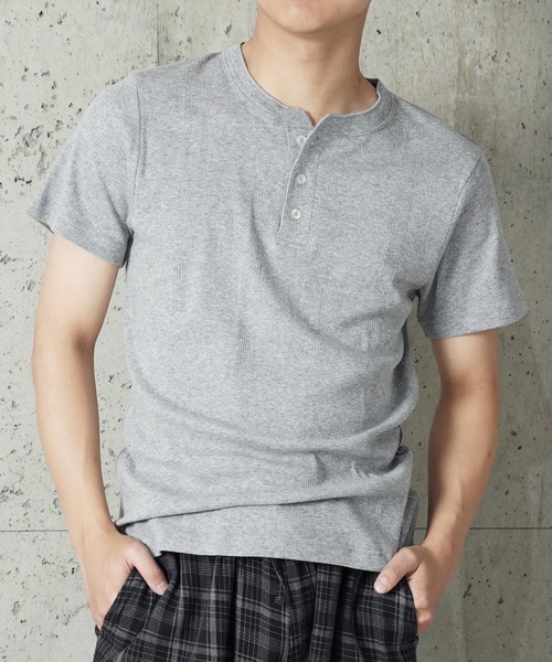 MILLER（ミラー）の「"02"≪Robert P. Miller≫パックT パネルリブ ヘンリーネック Tシャツ（Tシャツ/カットソー・メンズ・ブラック/グレー/オフホワイト・XL/L/M）」の19枚目の写真