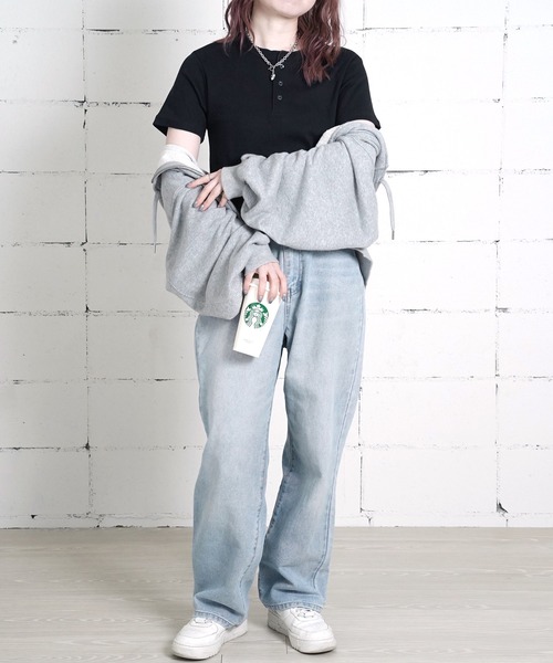 MILLER（ミラー）の「"02"≪Robert P. Miller≫パックT パネルリブ ヘンリーネック Tシャツ（Tシャツ/カットソー・メンズ・ブラック/グレー/オフホワイト・XL/L/M）」の7枚目の写真