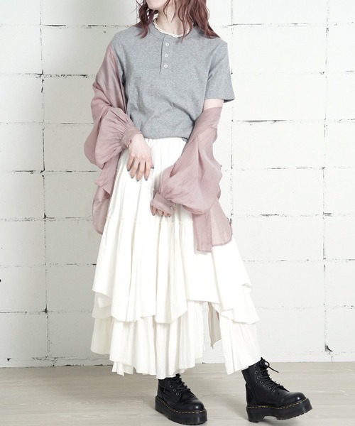 MILLER（ミラー）の「"02"≪Robert P. Miller≫パックT パネルリブ ヘンリーネック Tシャツ（Tシャツ/カットソー・メンズ・ブラック/グレー/オフホワイト・XL/L/M）」の9枚目の写真