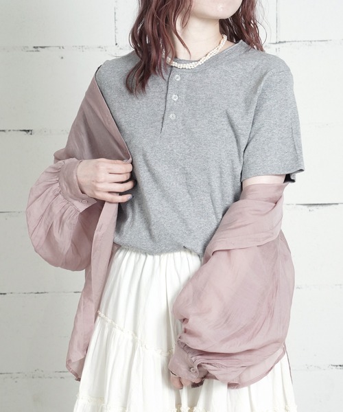 MILLER（ミラー）の「"02"≪Robert P. Miller≫パックT パネルリブ ヘンリーネック Tシャツ（Tシャツ/カットソー・メンズ・ブラック/グレー/オフホワイト・XL/L/M）」の10枚目の写真