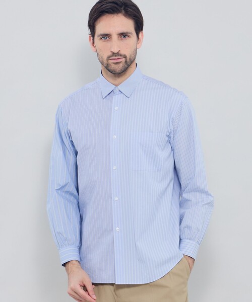 MACKINTOSH LONDON(マッキントッシュ ロンドン)の「クレイジーパターンストライプ レギュラーカラーシャツ(シャツ/ブラウス・メンズ・ブラウン/ホワイト/ブルー系その他2・L/XL/M)」の3枚目の写真