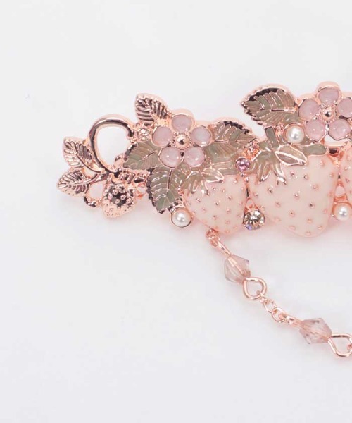 axes femme（アクシーズファム）の「苺モチーフマルチクリップ（バレッタ/ヘアクリップ・レディース・ホワイト/レッド・FREE）」の6枚目の写真