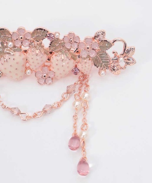 axes femme（アクシーズファム）の「苺モチーフマルチクリップ（バレッタ/ヘアクリップ・レディース・ホワイト/レッド・FREE）」の7枚目の写真