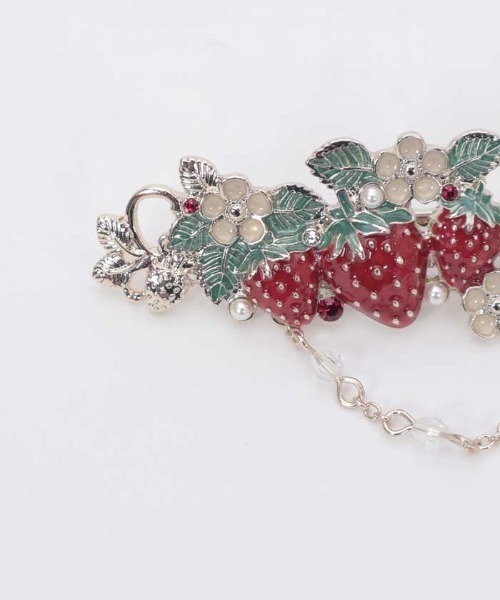 axes femme（アクシーズファム）の「苺モチーフマルチクリップ（バレッタ/ヘアクリップ・レディース・ホワイト/レッド・FREE）」の12枚目の写真