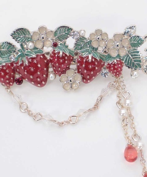 axes femme（アクシーズファム）の「苺モチーフマルチクリップ（バレッタ/ヘアクリップ・レディース・ホワイト/レッド・FREE）」の13枚目の写真