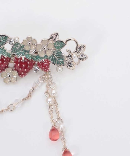 axes femme（アクシーズファム）の「苺モチーフマルチクリップ（バレッタ/ヘアクリップ・レディース・ホワイト/レッド・FREE）」の14枚目の写真