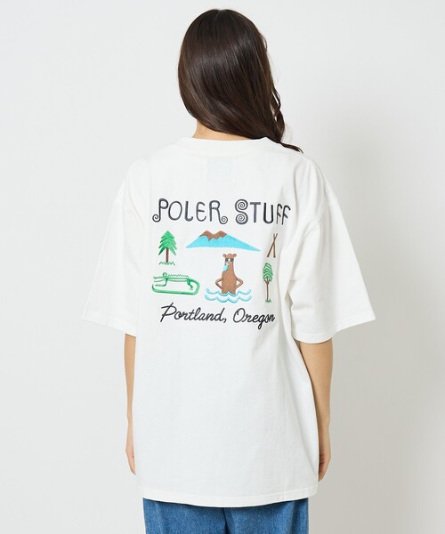 POLeR(ポーラー)の「【POLeR/ポーラー】TOURIST T shirt / スーベニア / Tシャツ / 261MCV052 / ユニセックス(Tシャツ/カットソー・メンズ・ホワイト/ベージュ・L/M)」の8枚目の写真