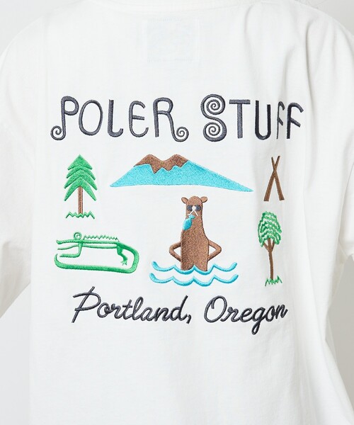 POLeR(ポーラー)の「【POLeR/ポーラー】TOURIST T shirt / スーベニア / Tシャツ / 261MCV052 / ユニセックス(Tシャツ/カットソー・メンズ・ホワイト/ベージュ・L/M)」の9枚目の写真